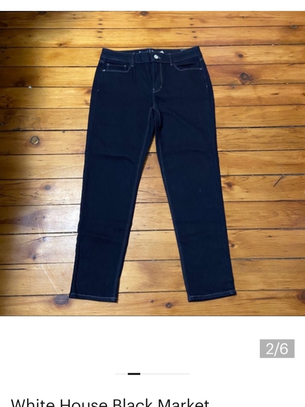 White House Black Market Denim Dark Wash Crop Jeans NWT